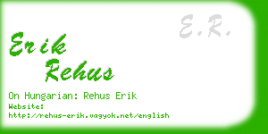 erik rehus business card